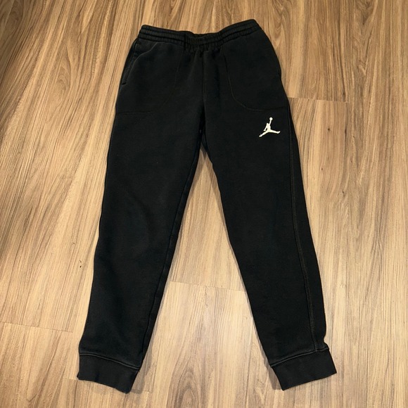Jordan Fleece Joggers Sweatpants Comfy‎ Activewear Black Size L - Picture 1 of 8